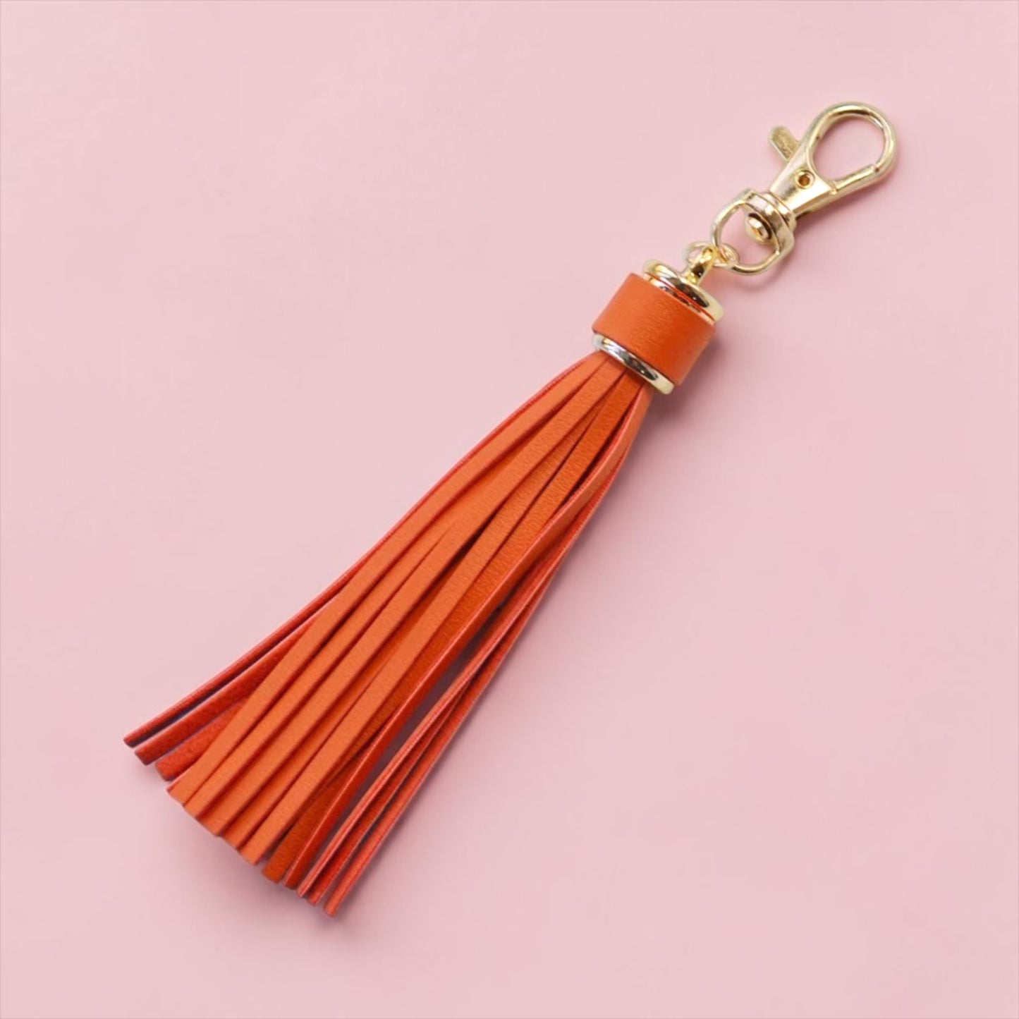Orange Tassel Keychain