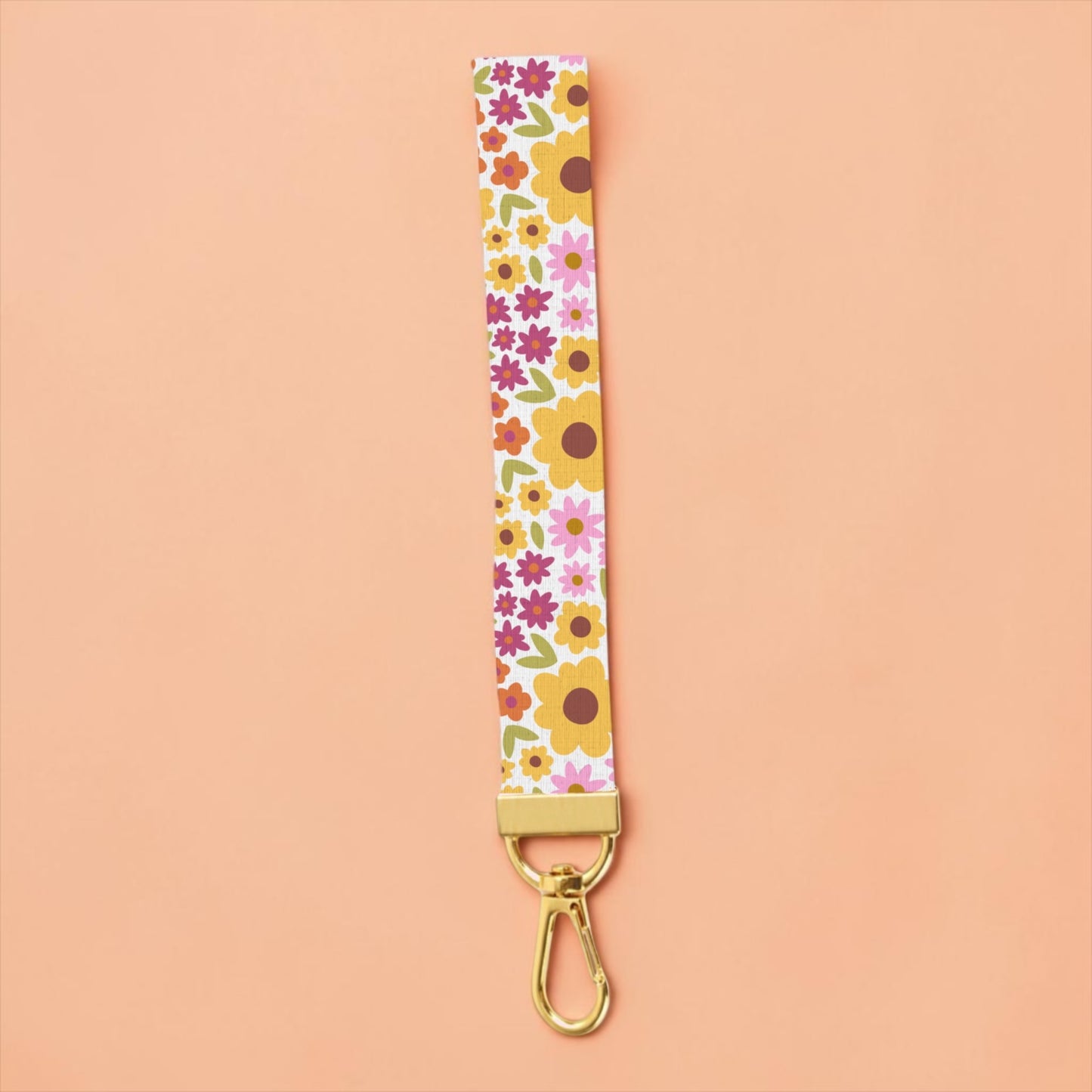 Fallin’ Florals Lanyard Wristlet Keychain