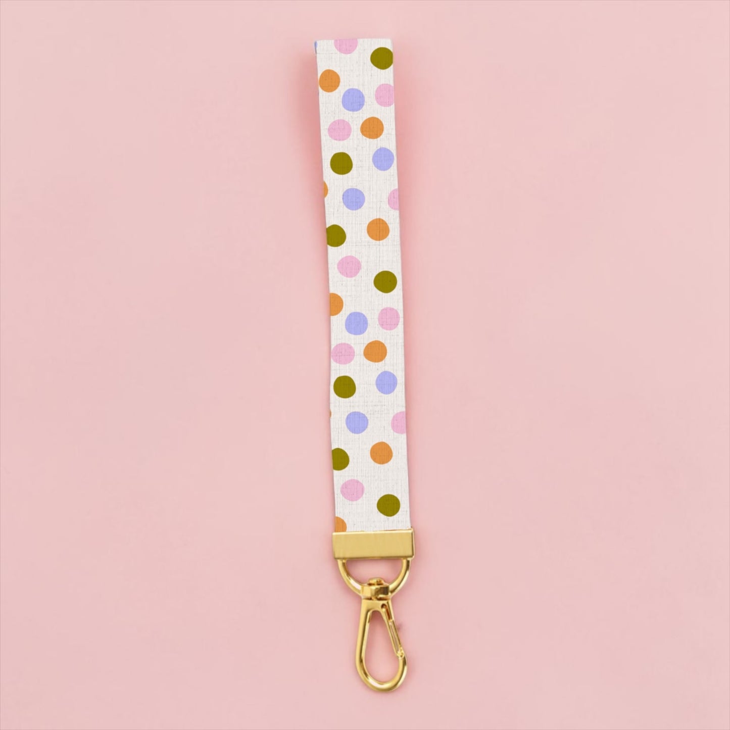 Funky Dots Lanyard Wristlet