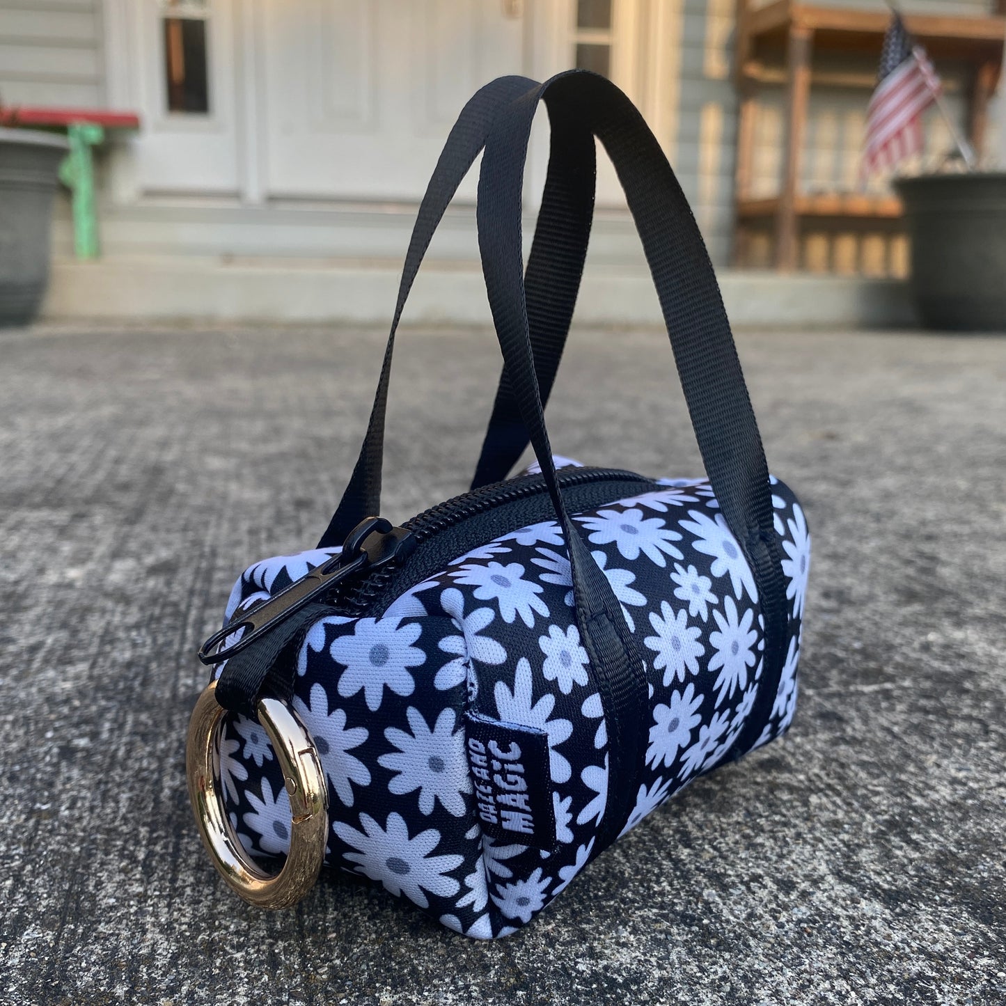 Daisy Daze Mini Duffle Bag Charm Keychain