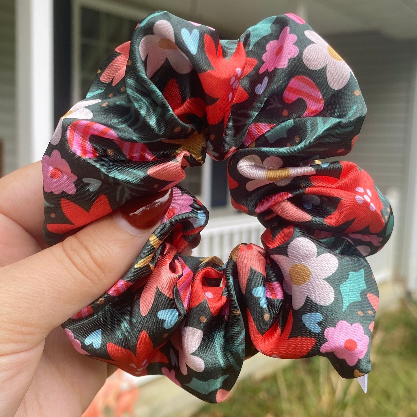 Chic Christmas Satin Scrunchie