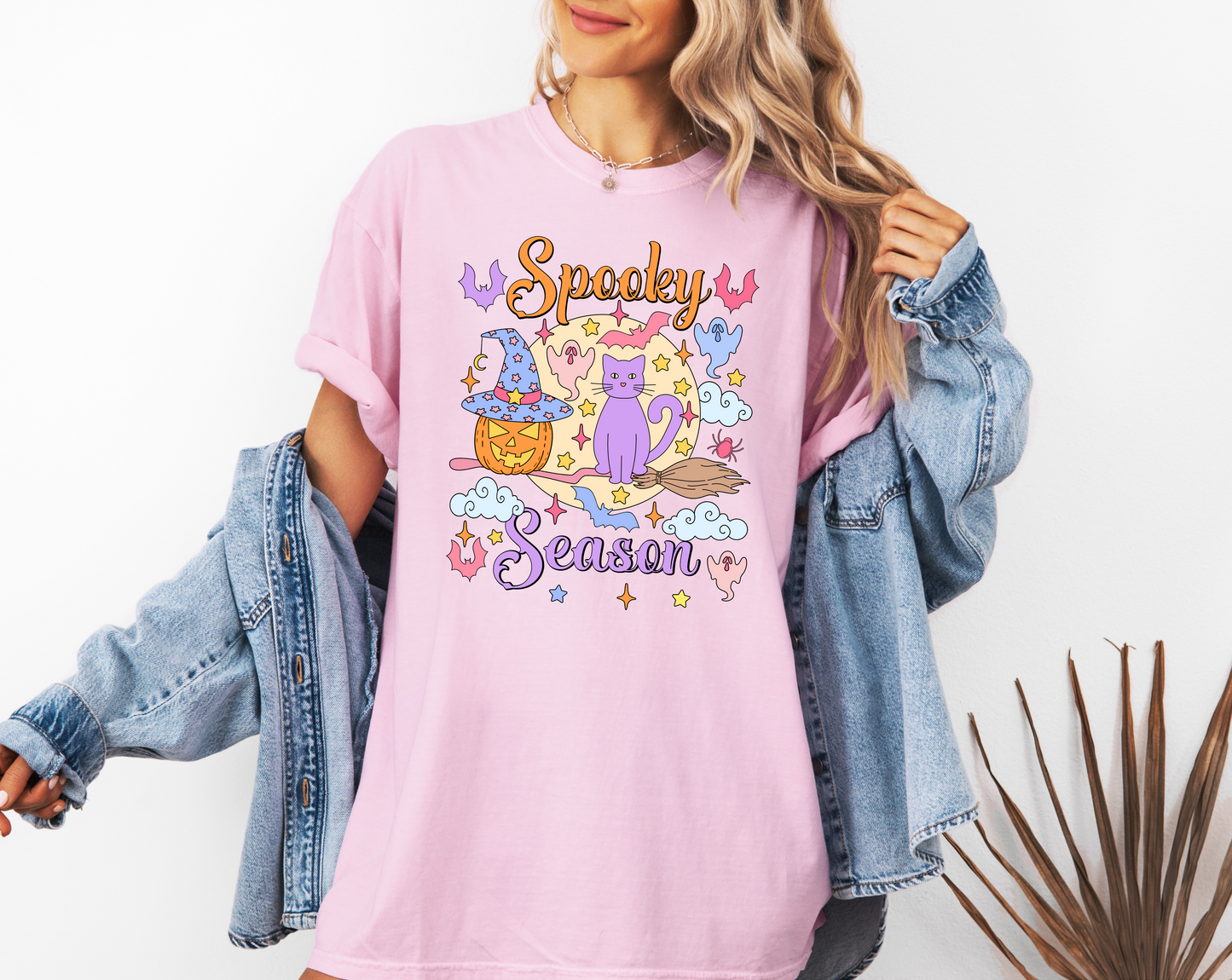 Spooky Season Witch Pink T-shirt
