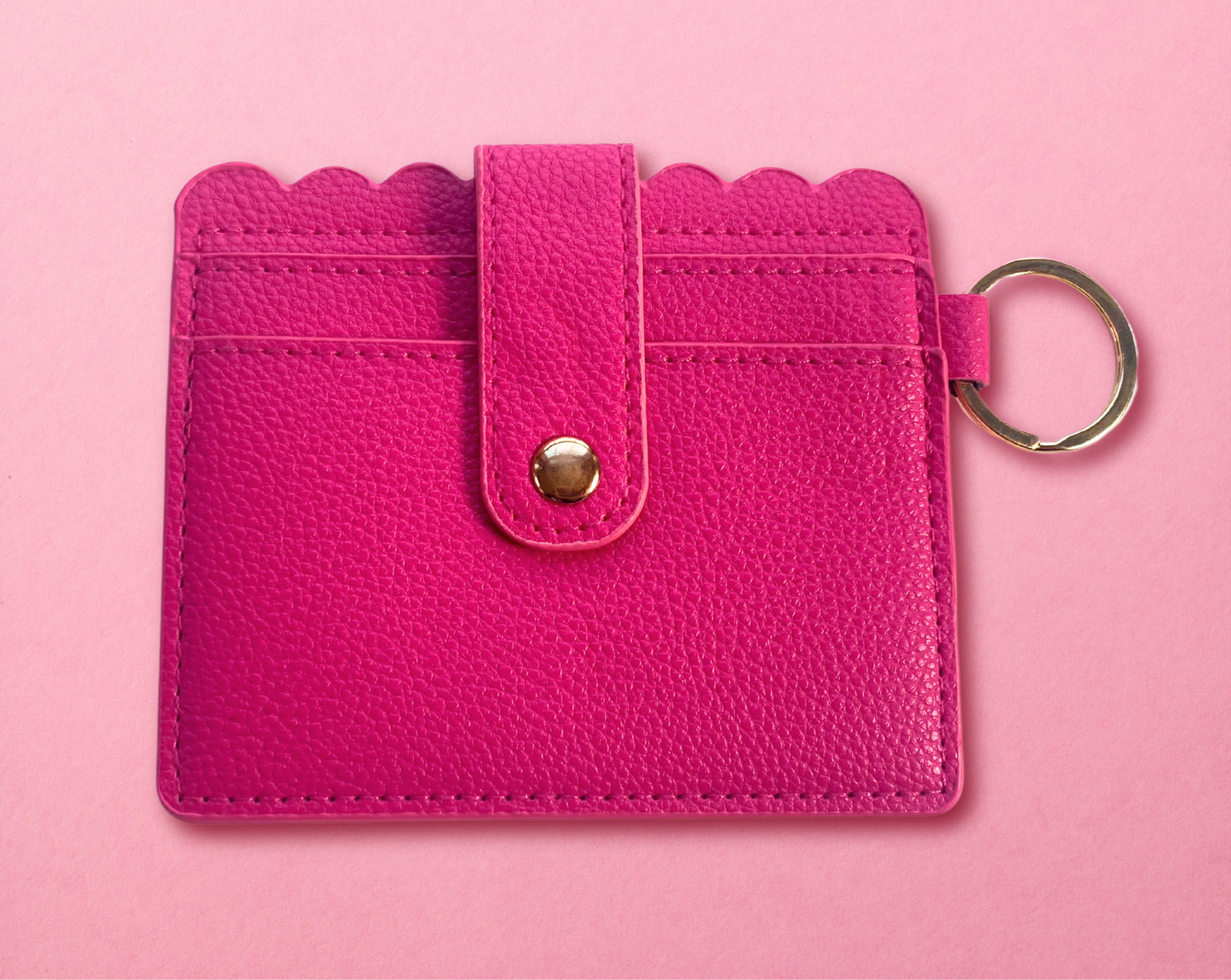 Hot Pink Wallet Keychain