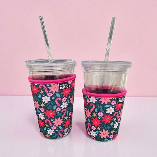 Chic Christmas Iced Coffee Sleeve