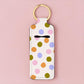 Funky Dots Chapstick Keychain