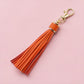 Orange Tassel Keychain