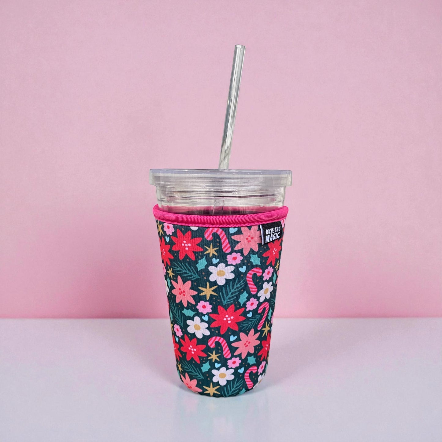 Chic Christmas Iced Coffee Sleeve