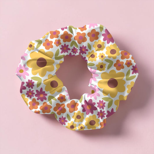 Fallin’ Florals Satin Scrunchie