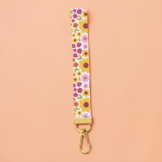 Fallin’ Florals Lanyard Wristlet Keychain