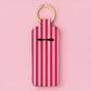 Red & Pink Stripes Chapstick Holder
