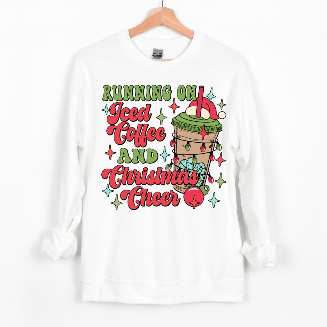 Iced Coffee And Christmas Cheer White Sweatshirt