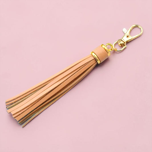 Khaki Tassel Keychain
