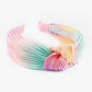 Silk Knotted Headband Pastel Rainbow