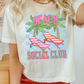 Beach Social Club Ivory Boxy Tee