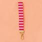 Red & Pink Lanyard Wristlet Keychain