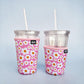 Pink Daisy Iced Coffee Cup Cover