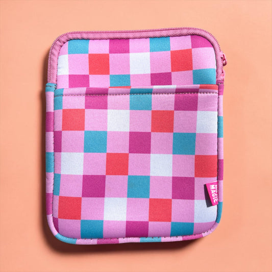 Pastel Checkered Small Tablet Sleeve