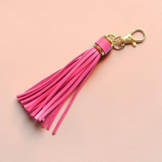 Rose Red Tassel Keychain