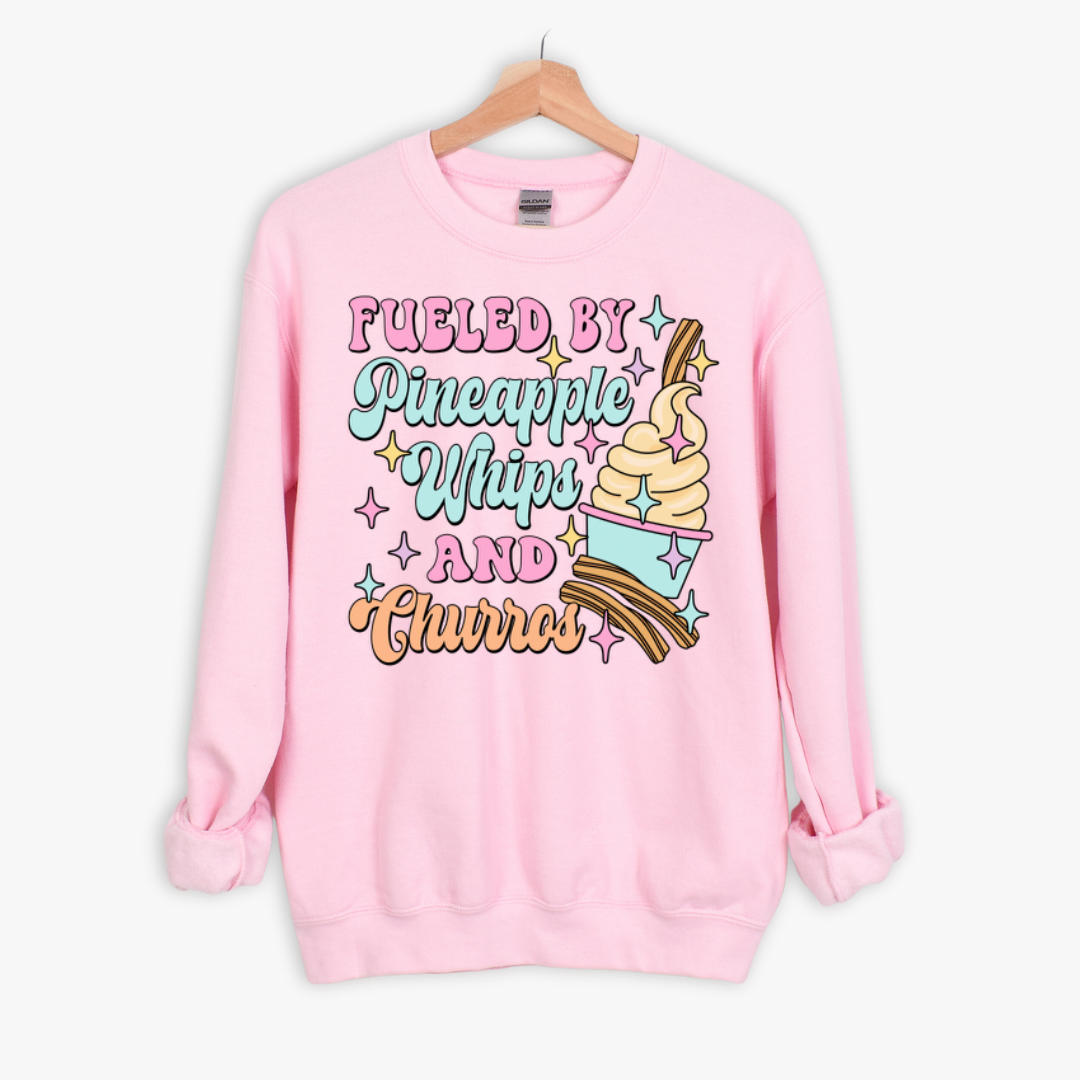 Pineapple Whips And Churros Pink Sweatshirt