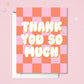 Checkered Thank You Card