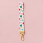 Christmas Stars Lanyard Wristlet Keychain