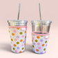 Funky Dots Iced Coffee Cup Cover