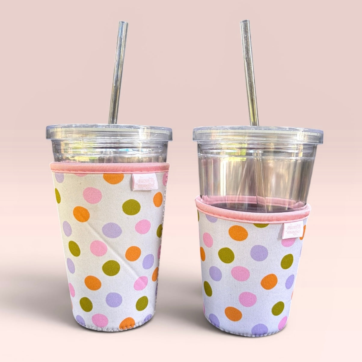 Funky Dots Iced Coffee Cup Cover
