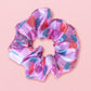 Pastel Checkered Satin Scrunchie