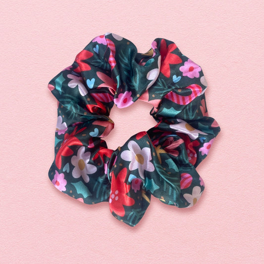 Chic Christmas Satin Scrunchie