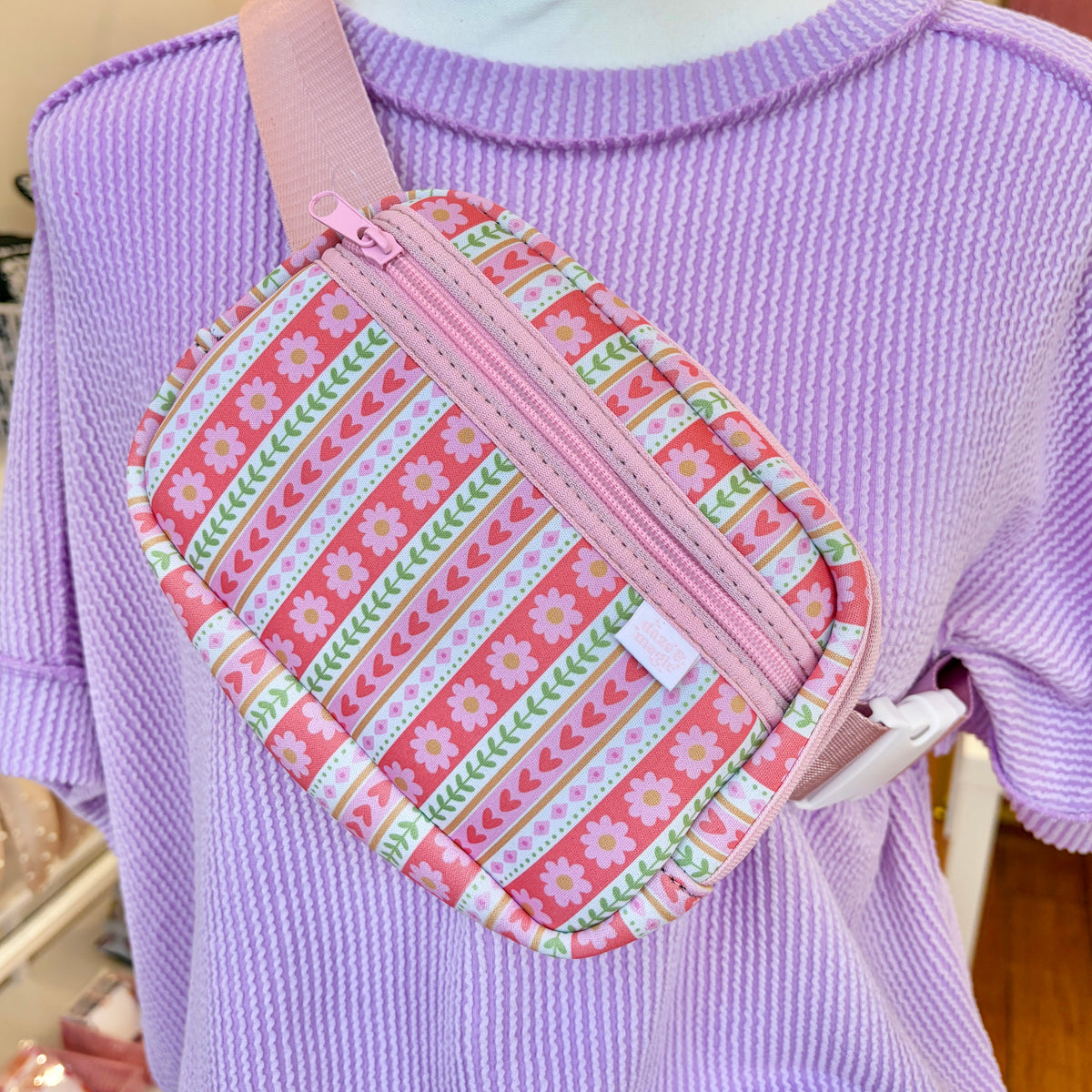 Striped Florals Belt Bag