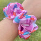 Pastel Checkered Satin Scrunchie