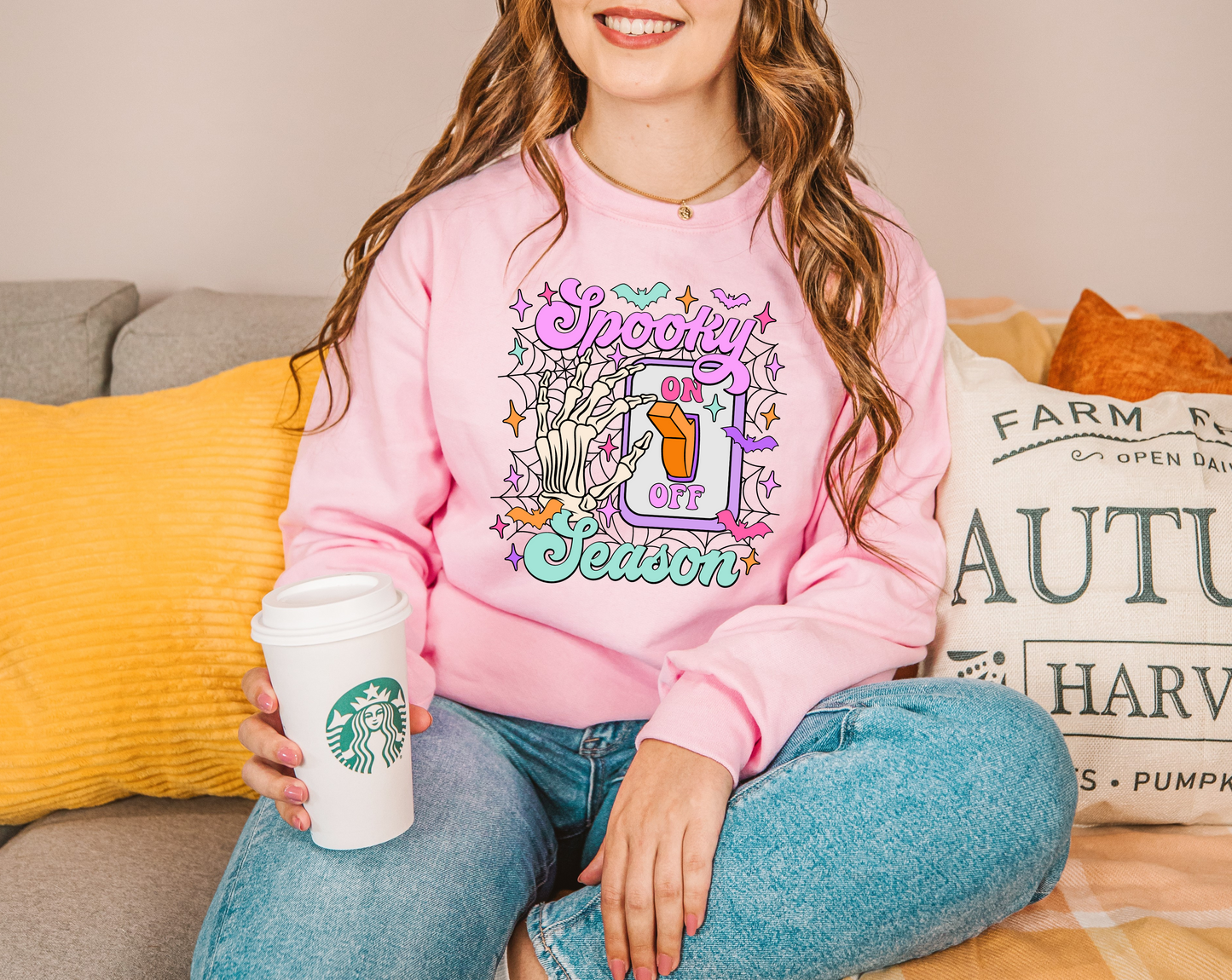 Spooky Season Switch Pink Sweatshirt