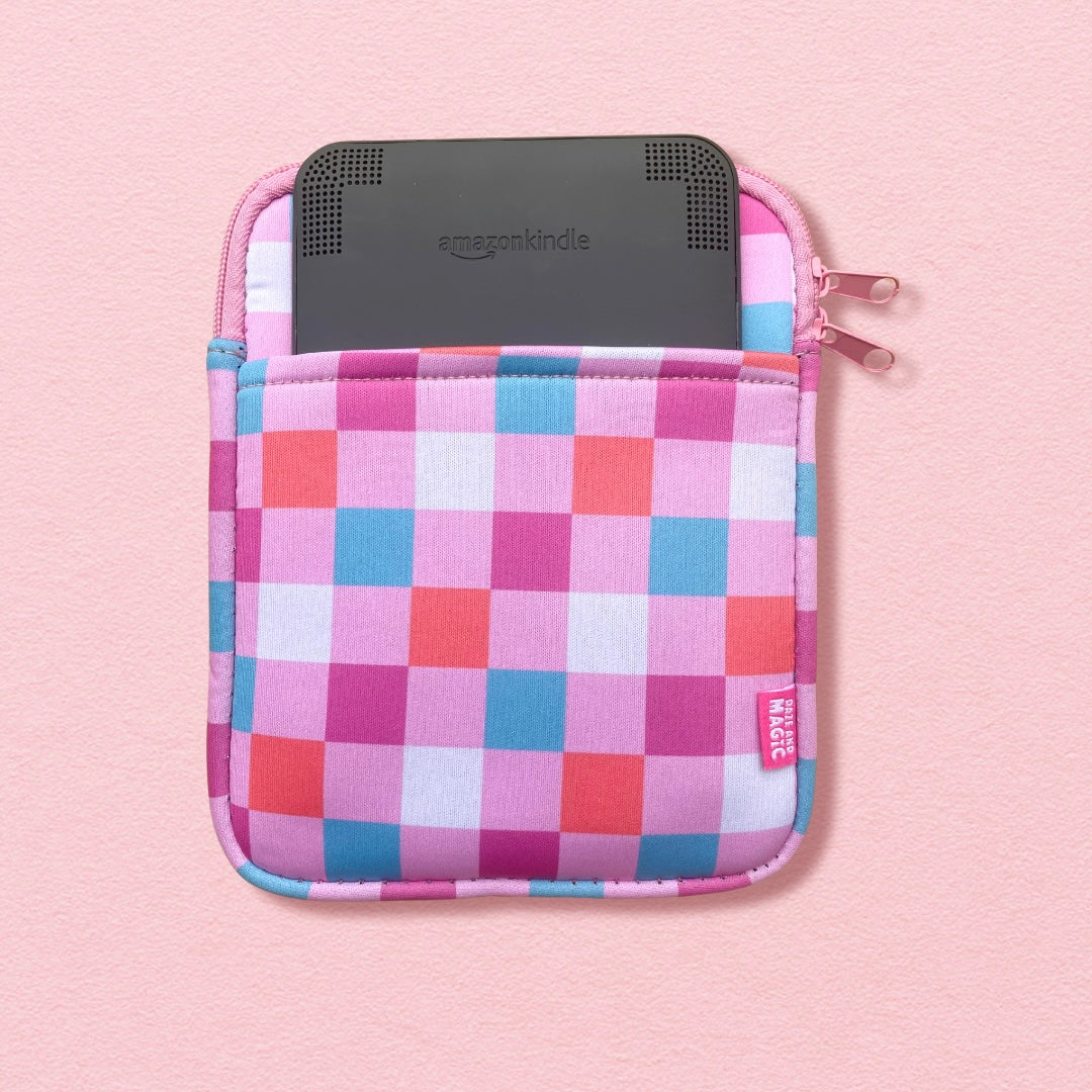 eBook/Tablet Sleeve Small Pastel Checkered