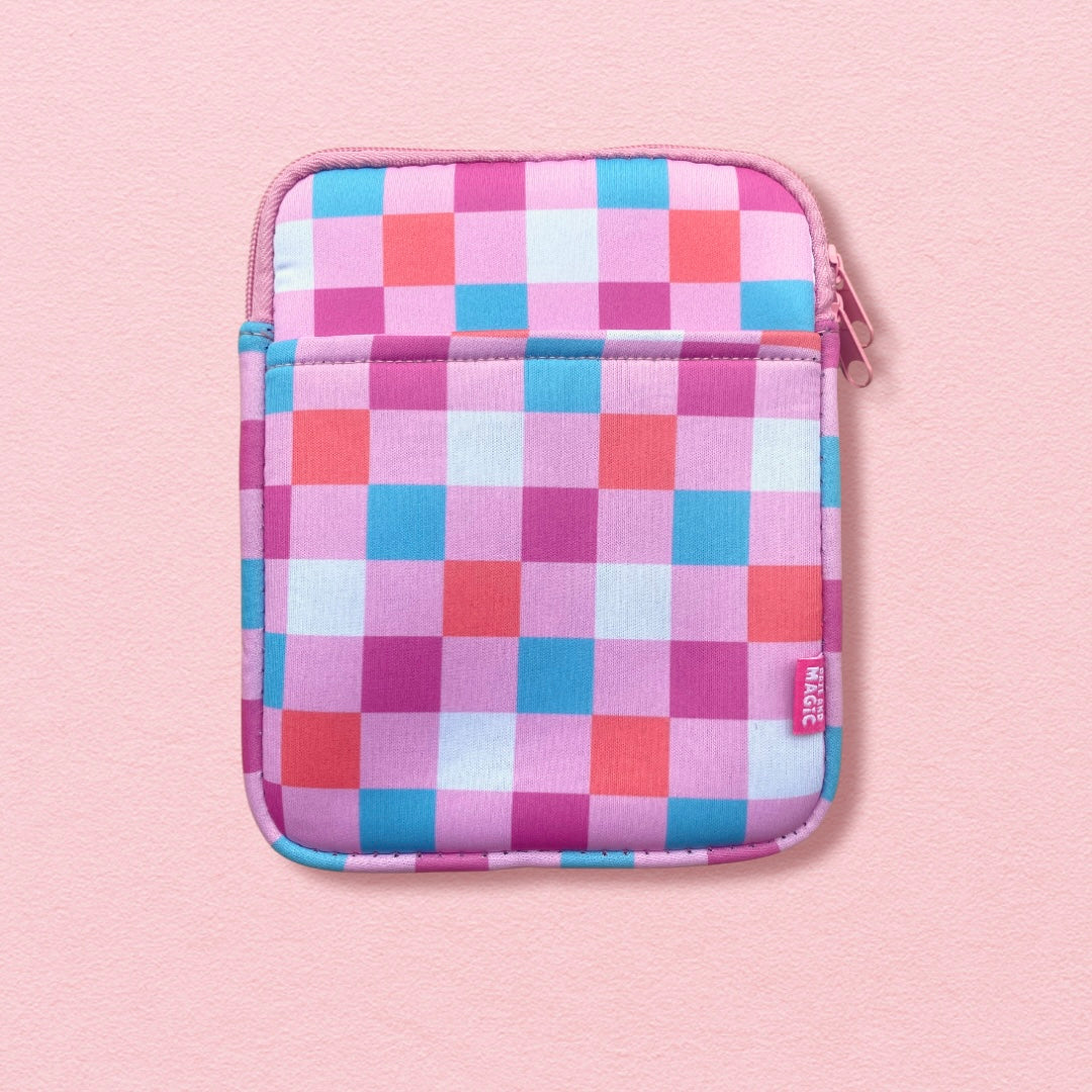 eBook/Tablet Sleeve Small Pastel Checkered