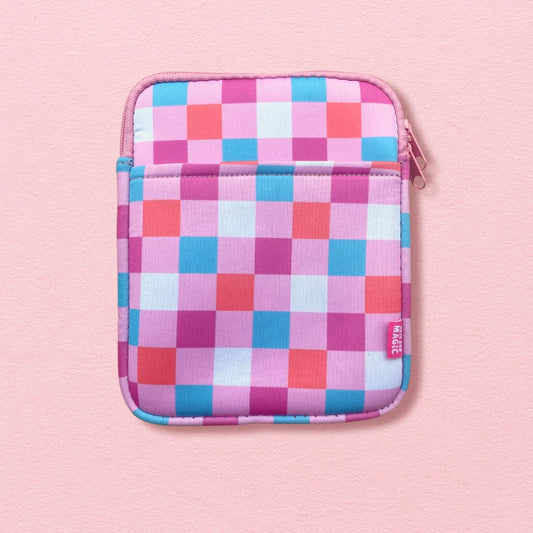 eBook/Tablet Sleeve Small Pastel Checkered