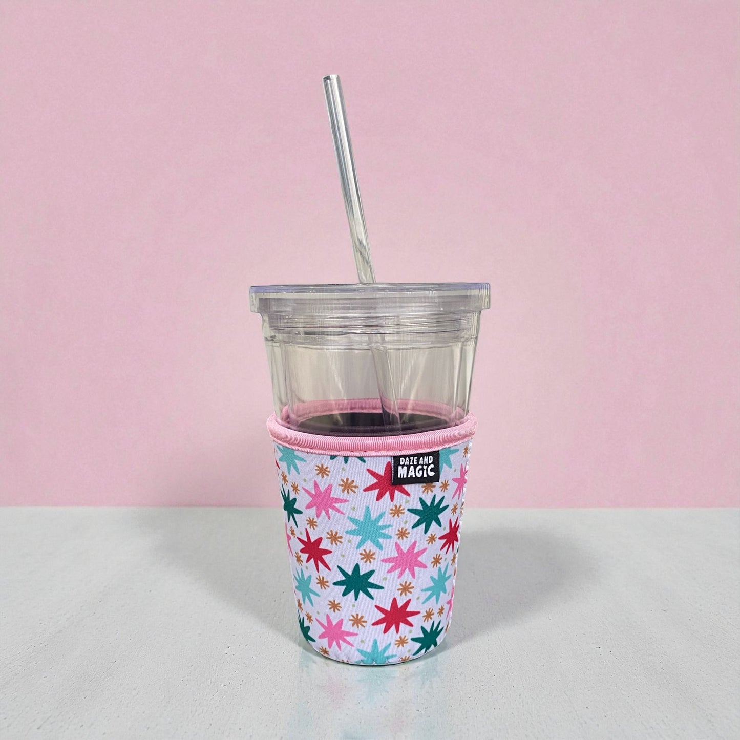Christmas Stars Iced Coffee Sleeve