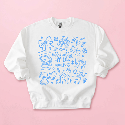 Officially Off The Market Bride White Sweatshirt