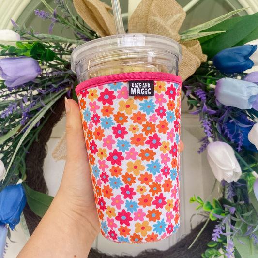 Sunset Blooms Iced Coffee Sleeve
